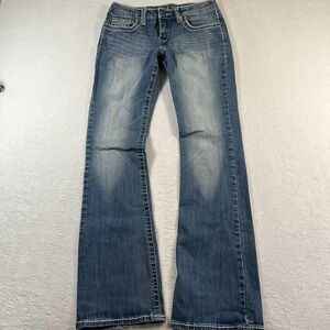 Y2K Zenim Denim Jeans Womens 4 Blue Medium Wash Low Rise Bootcut Stretch 27x30